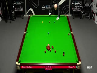 2024斯諾克威爾士公開賽資格賽 斯圖爾特·賓漢姆1-4傅家俊 20240126（黑8）