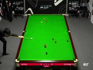 2024斯諾克威爾士公開賽資格賽 喬·佩里2-4范爭一 20240127（李照）