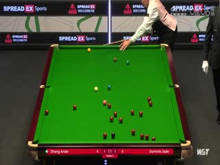 2024斯諾克世界大獎(jiǎng)賽 張安達(dá)4-2多米尼克·戴爾 20240117