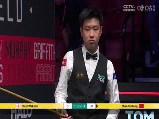 24-25賽季斯諾克世錦賽四分之一決賽 趙心童6-2克里斯·韋克林（第一階段） 20250429