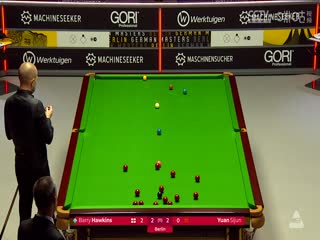 斯諾克德國大師賽半決賽 袁思俊2-6巴里·霍金斯  20250202